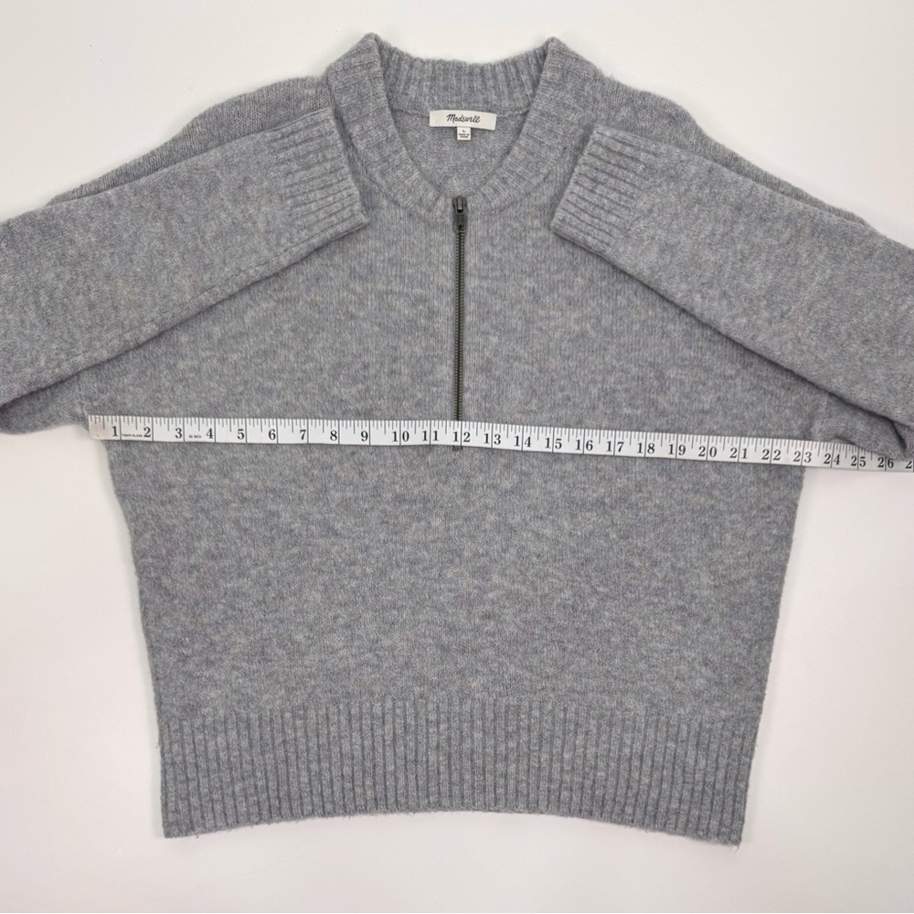 Madewell Light Gray Crew Neck Sweater Size Large - Picture 8 of 9